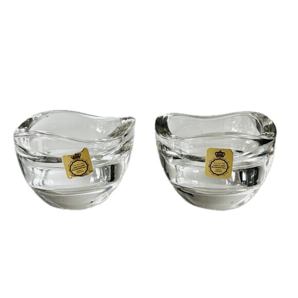 2 Nachtmann Bleikristall Crystal Tea Light Votive Candle Holders Y2K - Picture 1 of 6